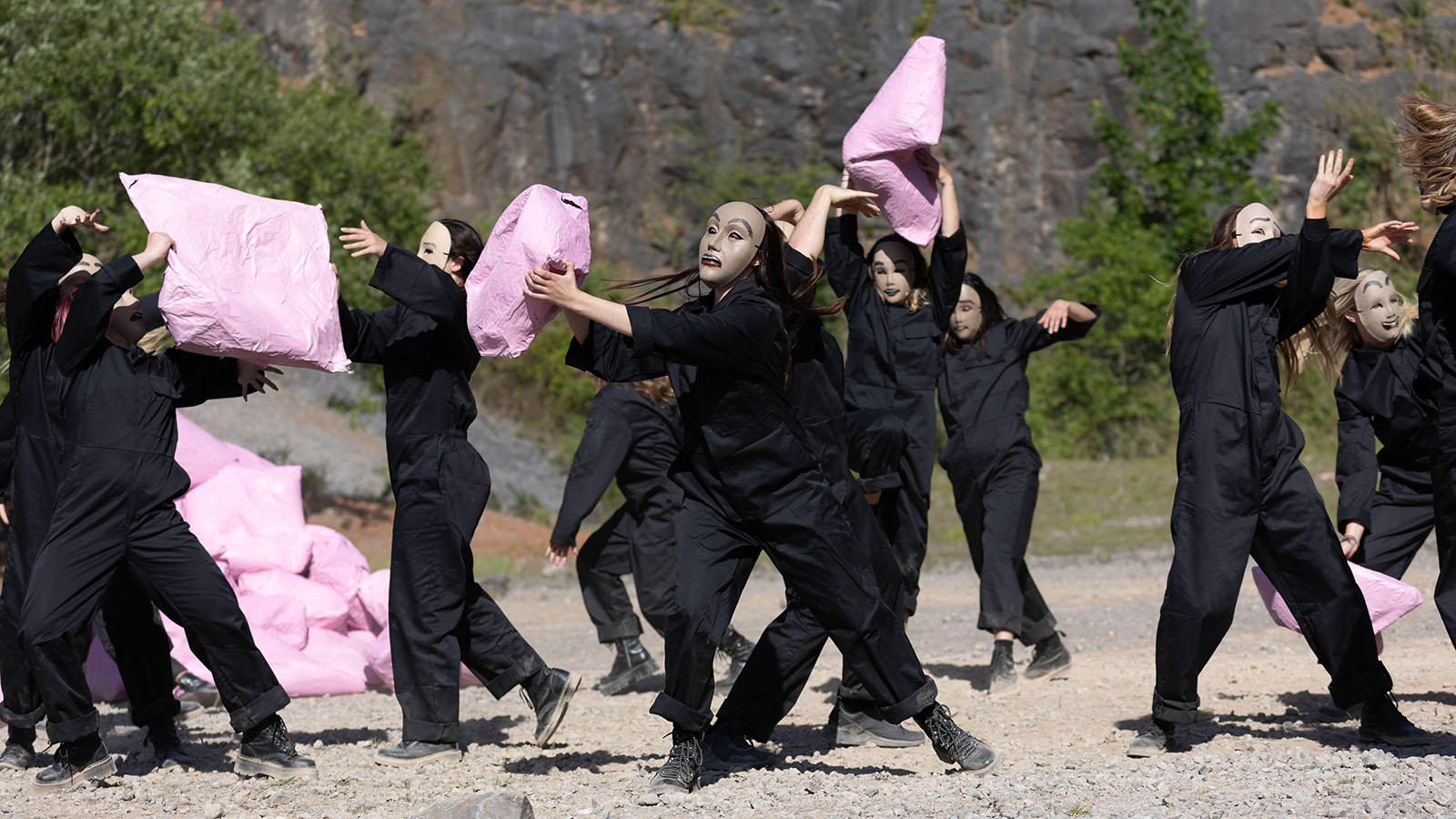 Video production still from IDLES